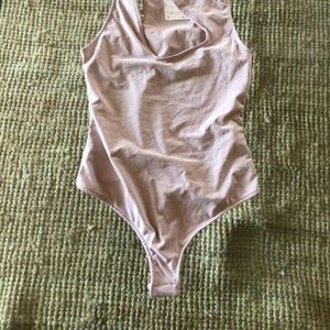 New! FP movement mauve cut out tank bodysuit